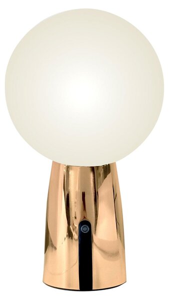 Lampada da tavolo Olimpia Pro Oro lucido ricaricabile e dimmerabile