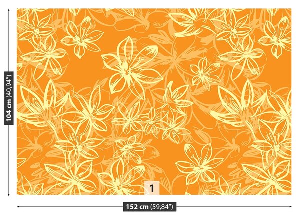 Carta da parati Motivo con fiori 104x70 cm