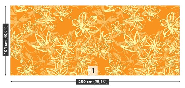 Carta da parati Motivo con fiori 104x70 cm