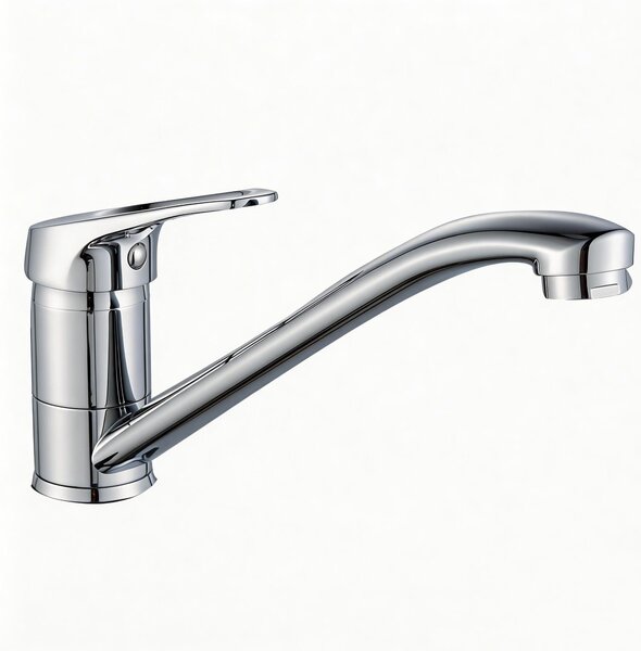 Rubinetto da cucina, miscelatore monocomando girevole a 360°, con cartuccia in Vetroceramica e tubo flessibile da 60 cm