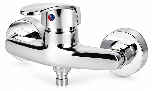Rubinetto per doccia, rubinetto per bagno, miscelatore monocomando, corpo in ottone cromato