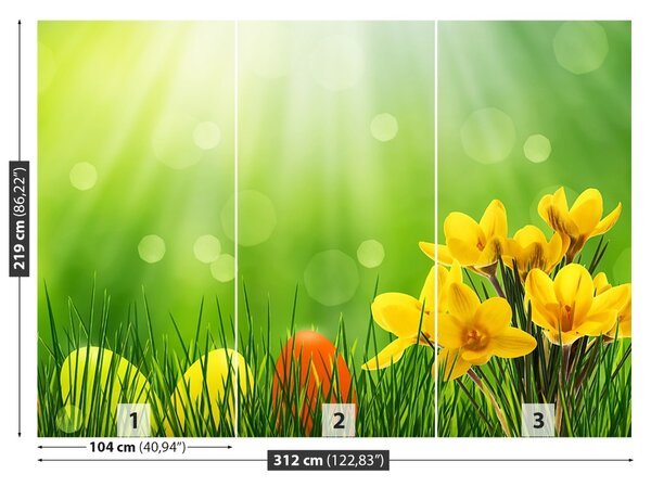 Carta da parati Crocus di Pasqua 104x70 cm