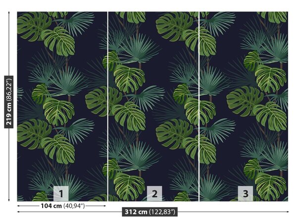 Carta da parati Monstera Hole 104x70 cm
