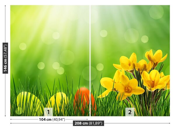 Carta da parati Crocus di Pasqua 104x70 cm
