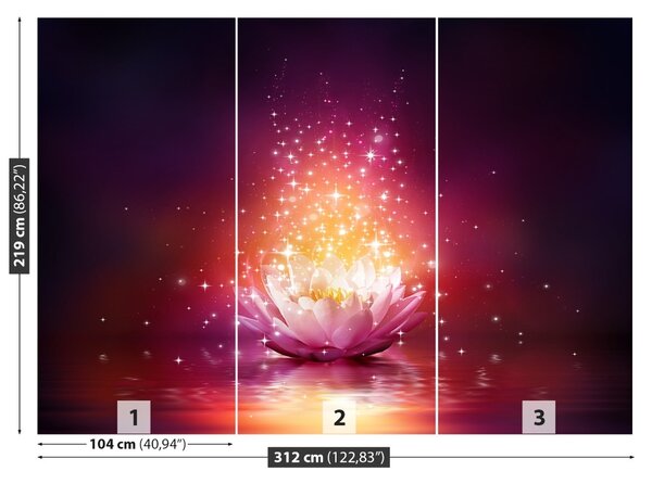 Carta da parati Stelle di loto 104x70 cm