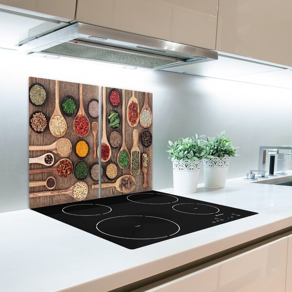 Tagliere in vetro Spezie ed erbe 60x52 cm