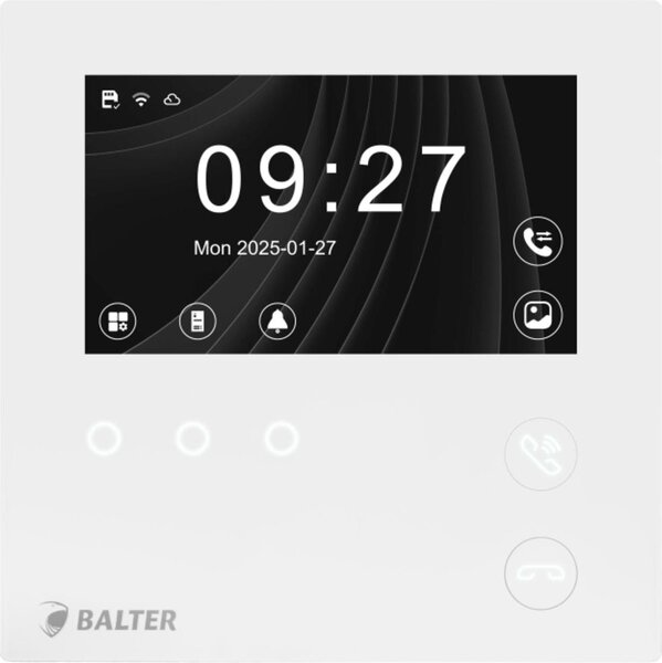 Balter EVO-HD MINI Videocitofono da 4,3 pollici con monitor aggiuntivo, senza app, campanello video con telecamera, full HD, bus a 2 fili