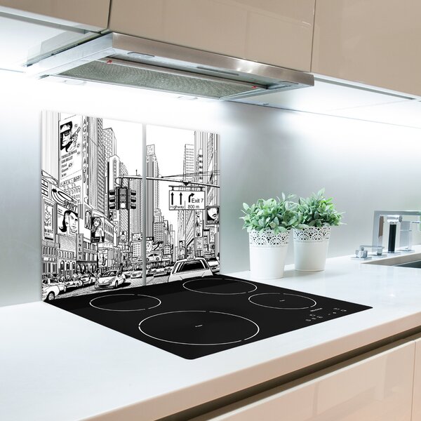 Tagliere in vetro Strade di New York 60x52 cm