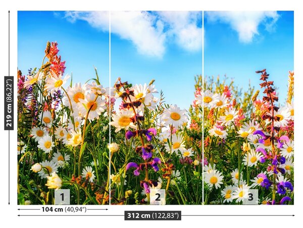 Carta da parati Fiori di primavera 104x70 cm