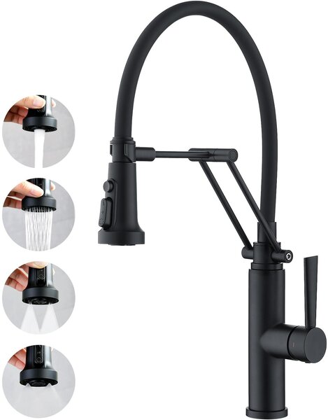 Rubinetto da cucina con 4 getti d'acqua e soffione estraibile