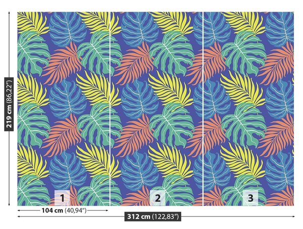 Carta da parati Giungla tropicale 104x70 cm