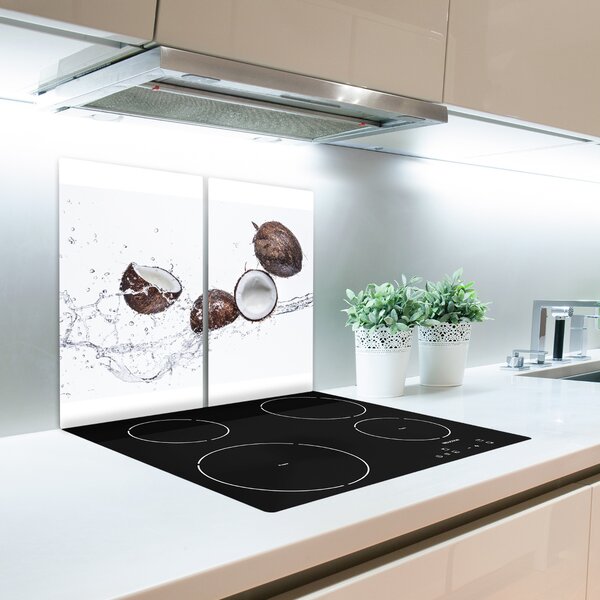 Tagliere in vetro Coconut con acqua 60x52 cm