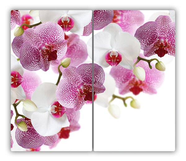 Tagliere in vetro Orchidea 60x52 cm