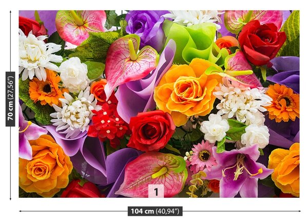 Carta da parati Fiori 104x70 cm