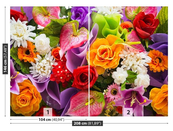 Carta da parati Fiori 104x70 cm