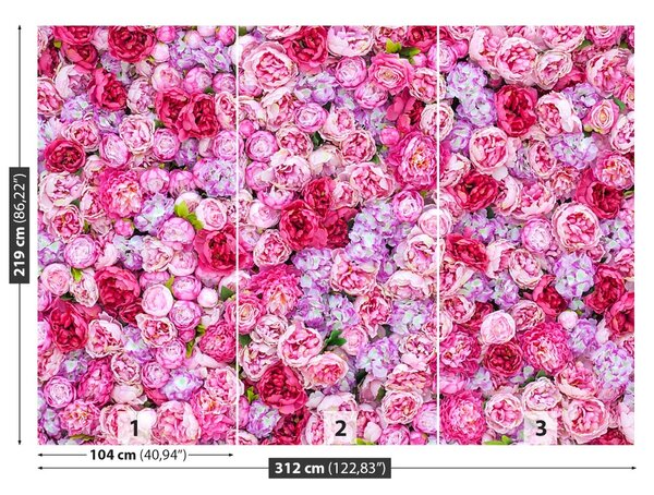 Carta da parati Peonie 104x70 cm