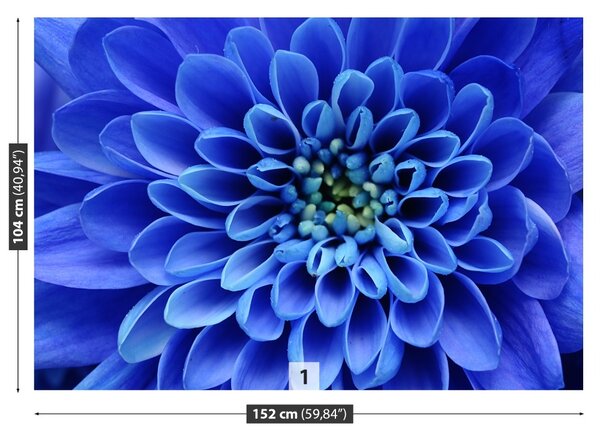 Carta da parati Fiore blu 104x70 cm