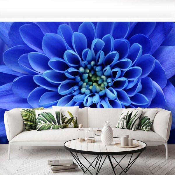 Carta da parati Fiore blu 104x70 cm