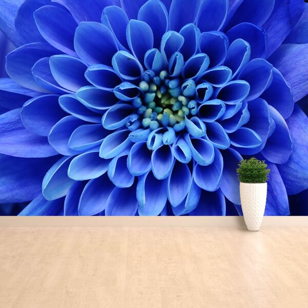 Carta da parati Fiore blu 104x70 cm
