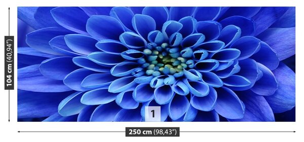 Carta da parati Fiore blu 104x70 cm