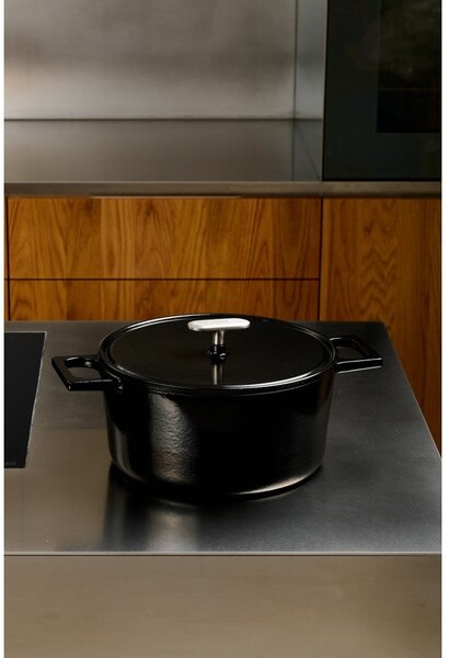 Casseruola in ghisa con coperchio incluso adatta all'induzione 5,5 l Mattia 3.0 – FABINI