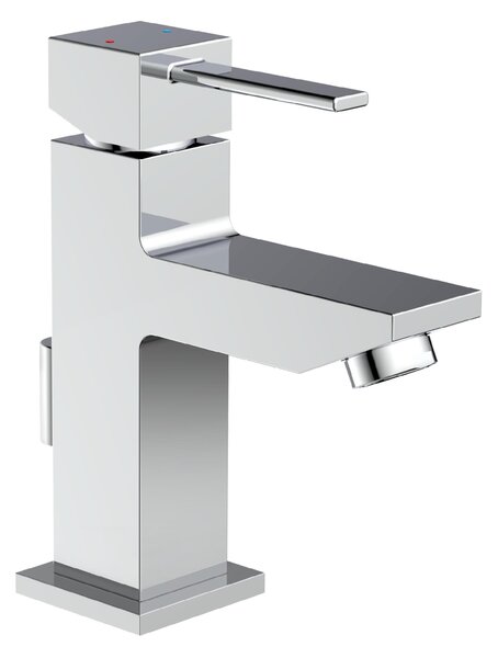 Miscelatore monocomando per lavabo da bagno CALVINO, completo di gruppo di scarico