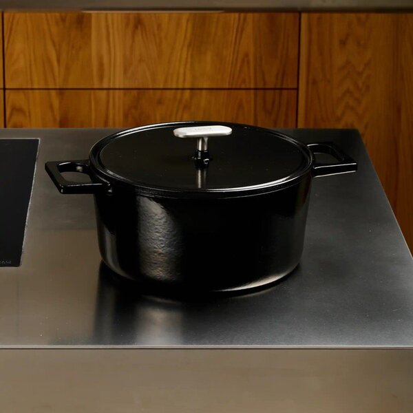 Casseruola in ghisa con coperchio incluso adatta all'induzione 5,5 l Mattia 3.0 – FABINI