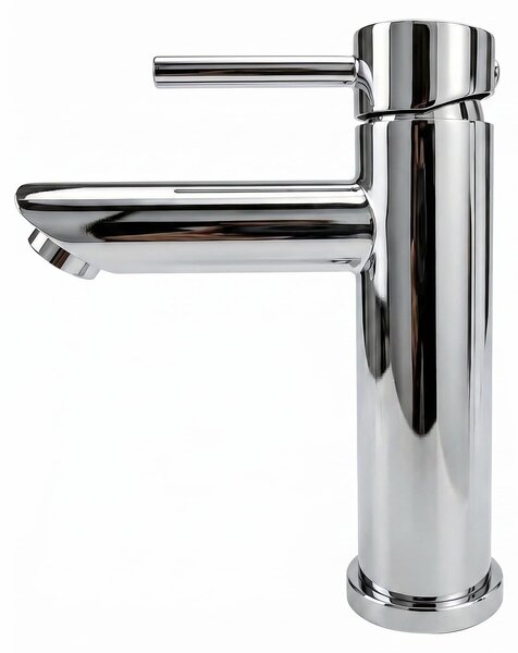 Miscelatore per lavabo in acciaio inossidabile, cromato, per bagno