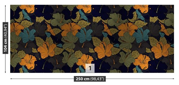 Carta da parati Fiori di ibisco 104x70 cm