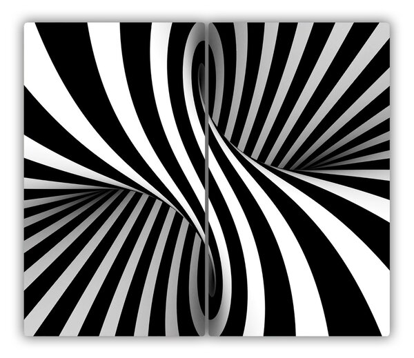 Tagliere in vetro temperato Vortex di astrazione 60x52 cm