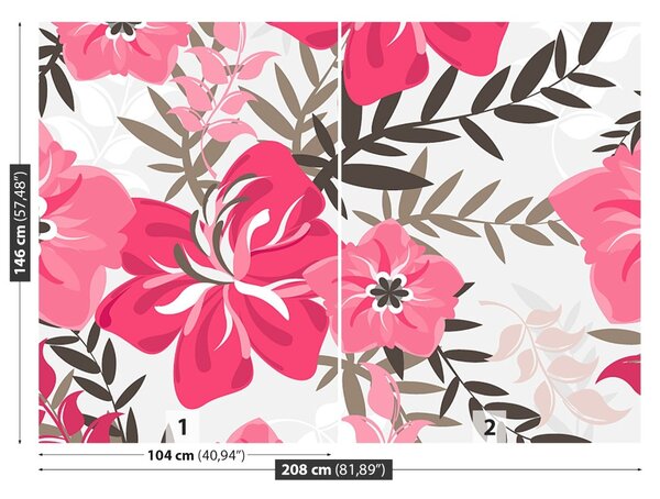 Carta da parati Fiori 104x70 cm