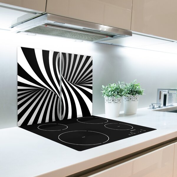 Tagliere in vetro temperato Vortex di astrazione 60x52 cm