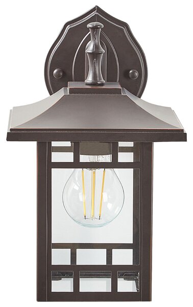 BELIANI Lampada da parete per esterni in ferro nero vetro 28 cm Design esterno retrò