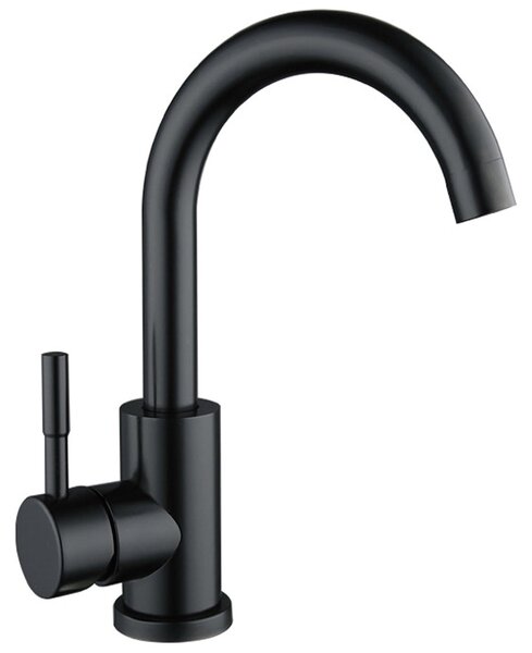 Rubinetto per lavabo, modello alto - Acciaio inossidabile nero opaco