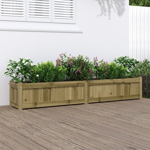 VidaXL Fioriera da Giardino Miele 200x50x70 cm Legno Massello di Pino