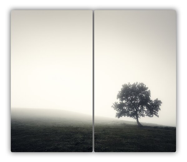 Tagliere in vetro Albero solitario 60x52 cm