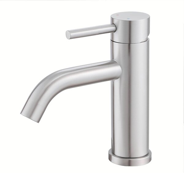 Miscelatore monocomando per lavabo, rubinetto moderno nero