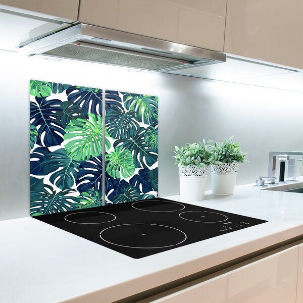 Tagliere in vetro temperato Foglie tropicali 60x52 cm