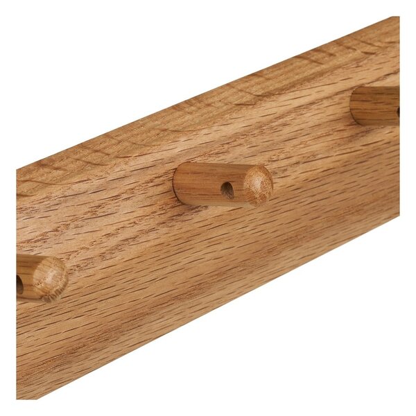 Attaccapanni da parete di colore naturale in rovere massiccio 50 cm Barco – House Nordic