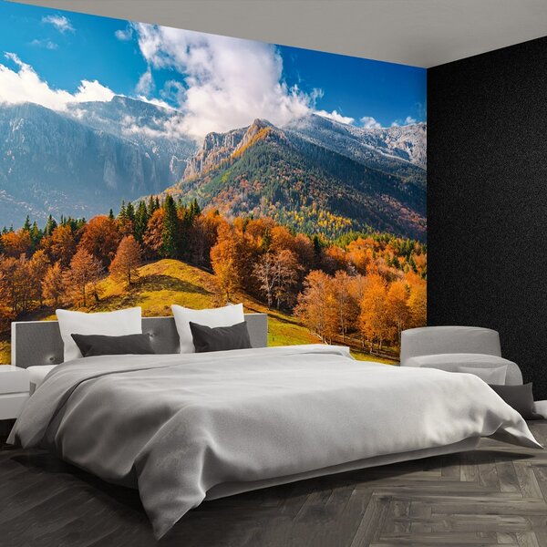 Carta da parati Montagne in autunno 104x70 cm
