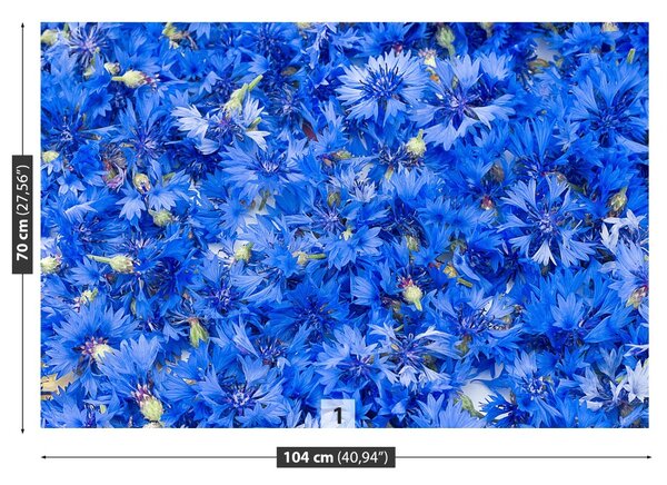Carta da parati Flusso di mais blu 104x70 cm