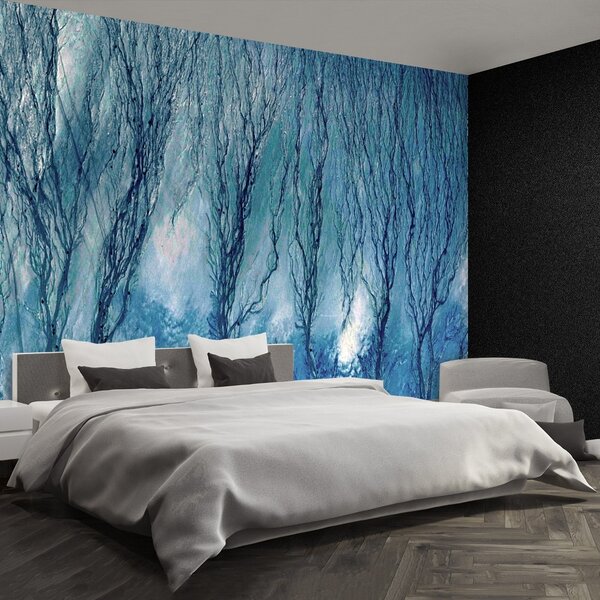 Carta da parati Alghe blu 104x70 cm