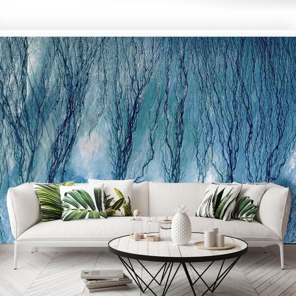 Carta da parati Alghe blu 104x70 cm