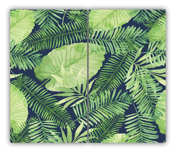Tagliere in vetro Foglie tropicali 60x52 cm