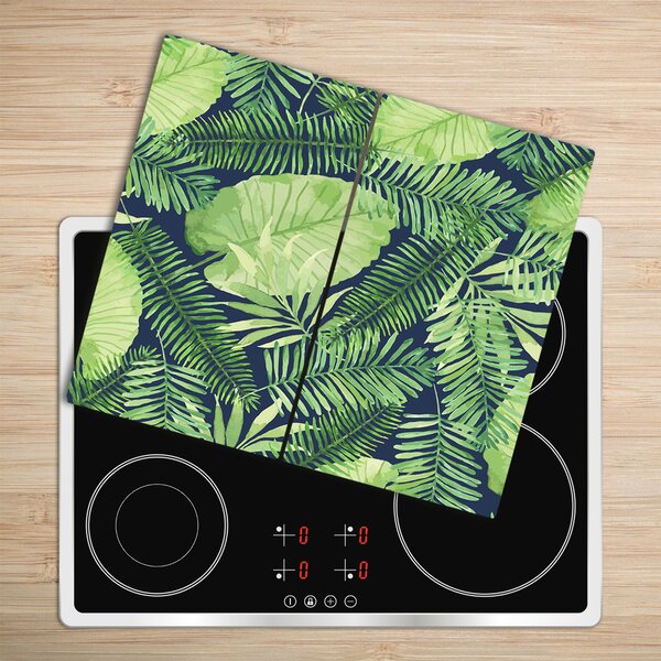 Tagliere in vetro Foglie tropicali 60x52 cm