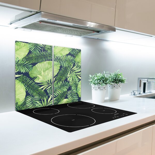Tagliere in vetro Foglie tropicali 60x52 cm