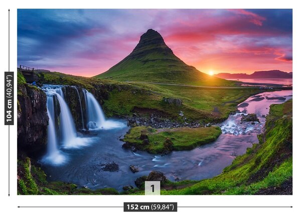 Carta da parati Vulcano Kirkjufell 104x70 cm