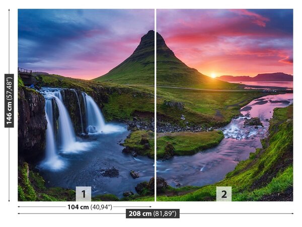 Carta da parati Vulcano Kirkjufell 104x70 cm