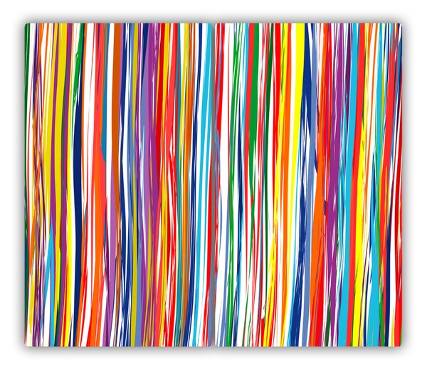 Tagliere in vetro temperato Strisce colorate 60x52 cm