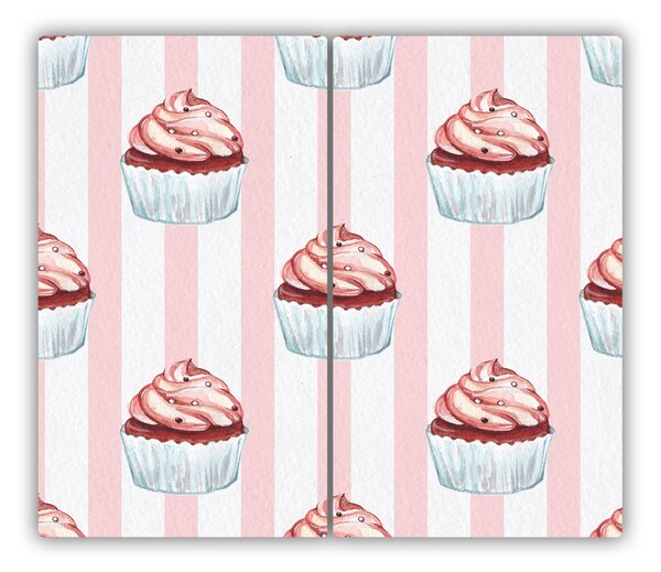 Tagliere in vetro Cupcakes 60x52 cm